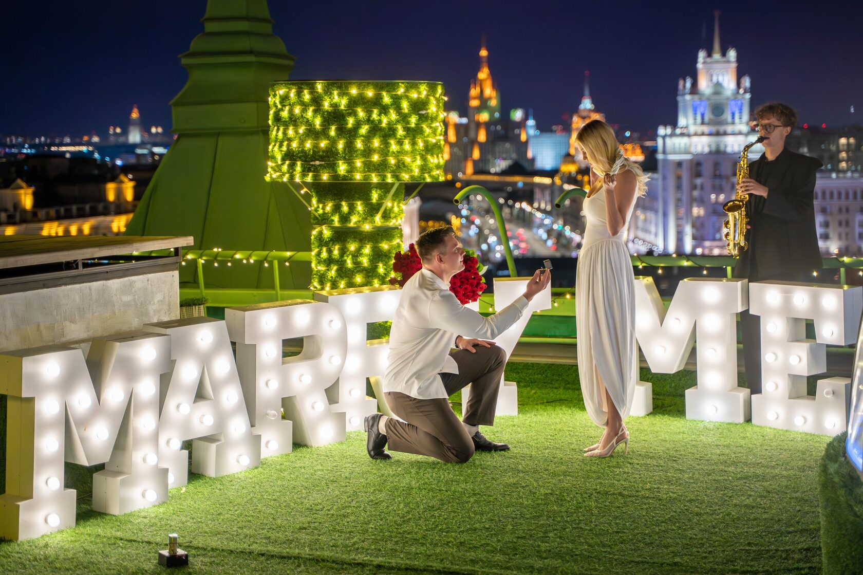 Огненные буквы MARRY ME